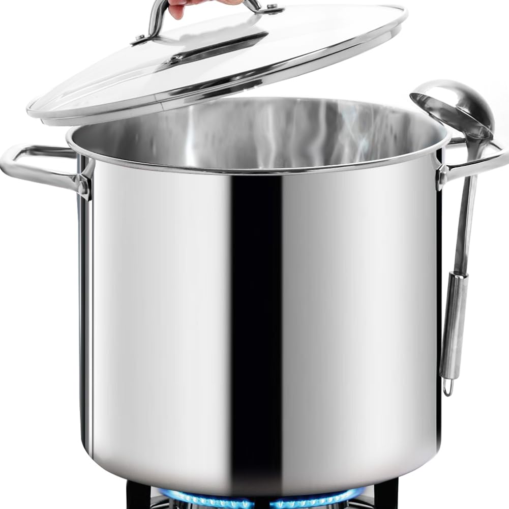 24 Quart Stainless Steel Stockpot with Lid C9057