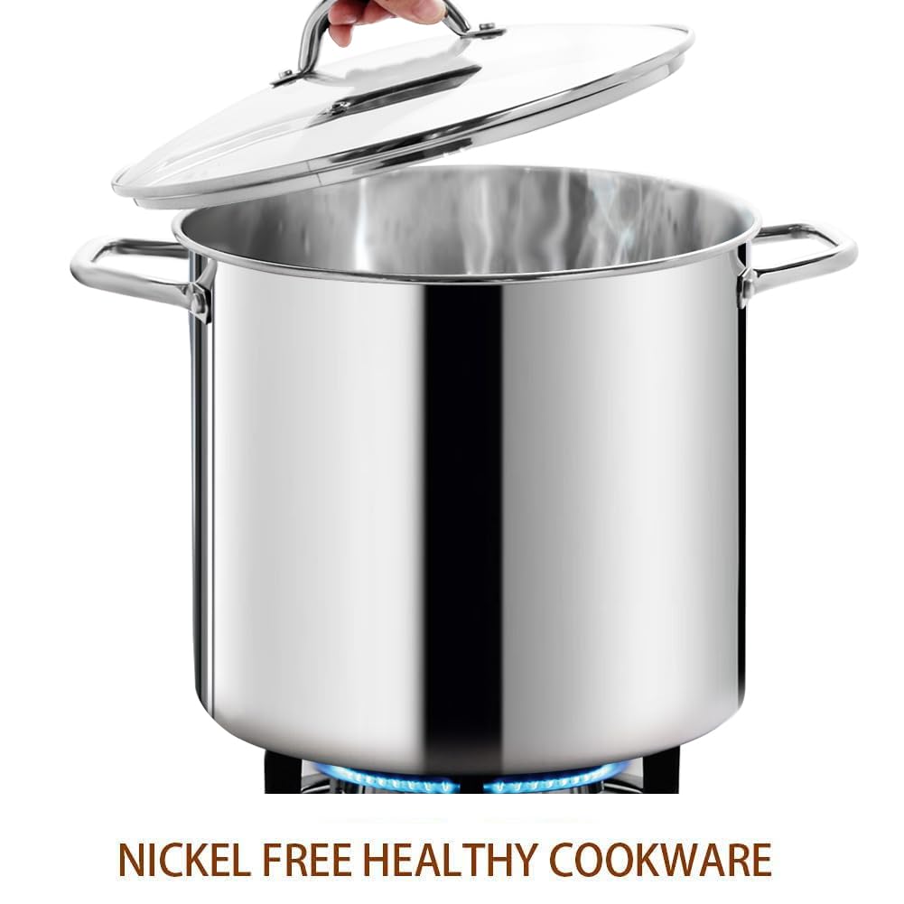 24 Quart Stainless Steel Stockpot with Lid C9057