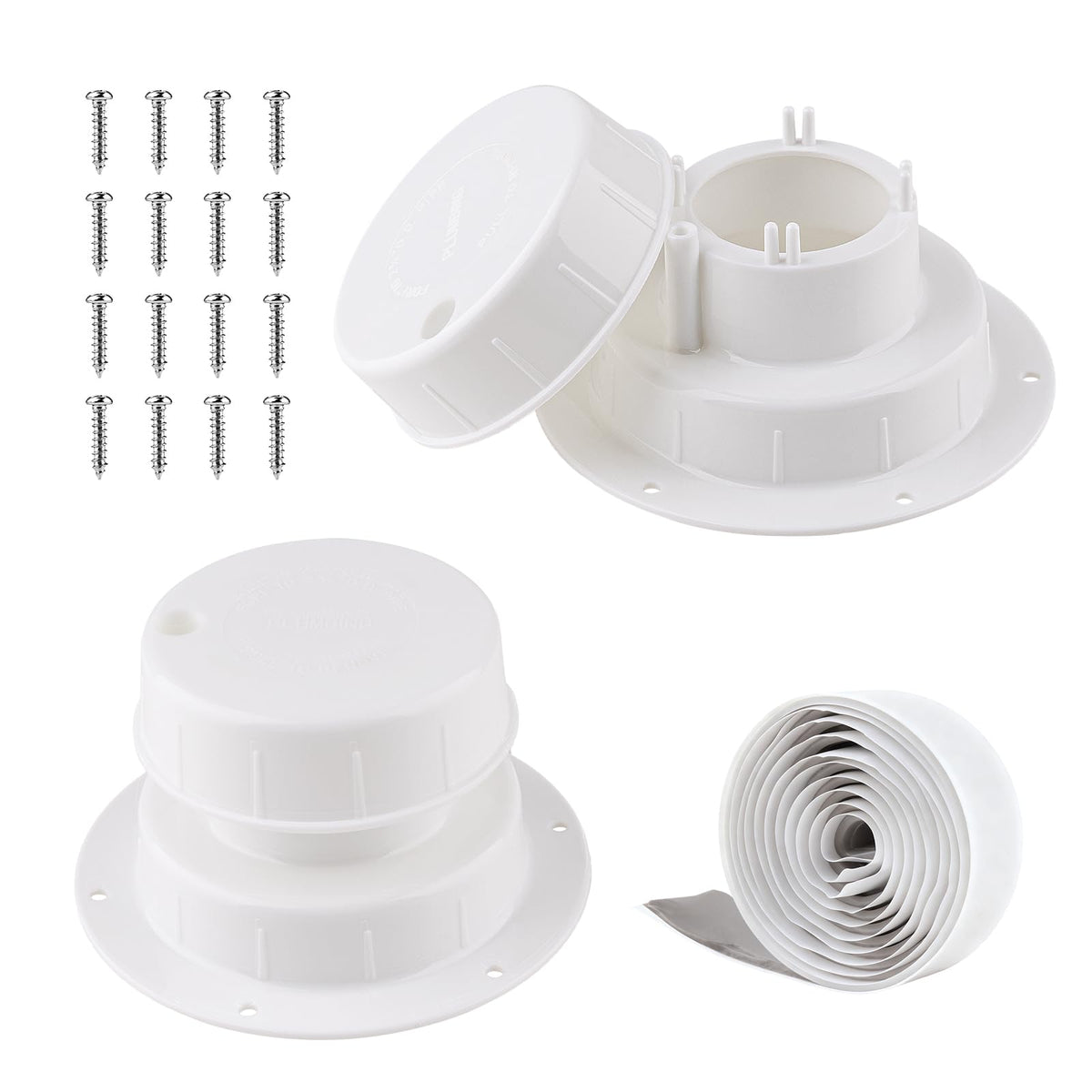 RV Plumbing Vent Covers with Screws, 2 Pack Q585393