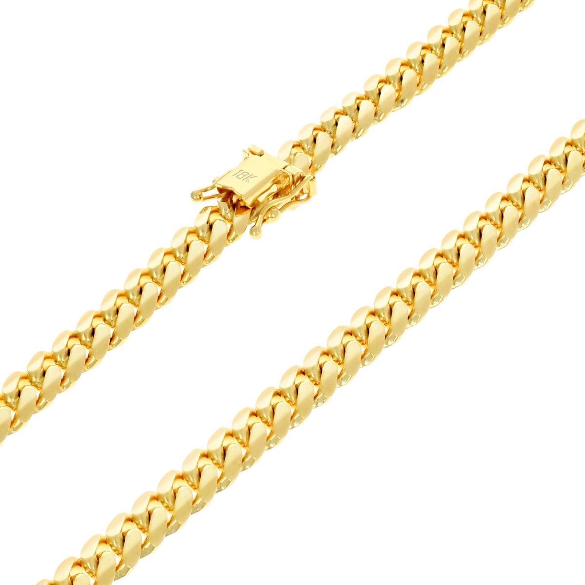 18k Yellow Gold Cuban Link Chain Necklace N64754