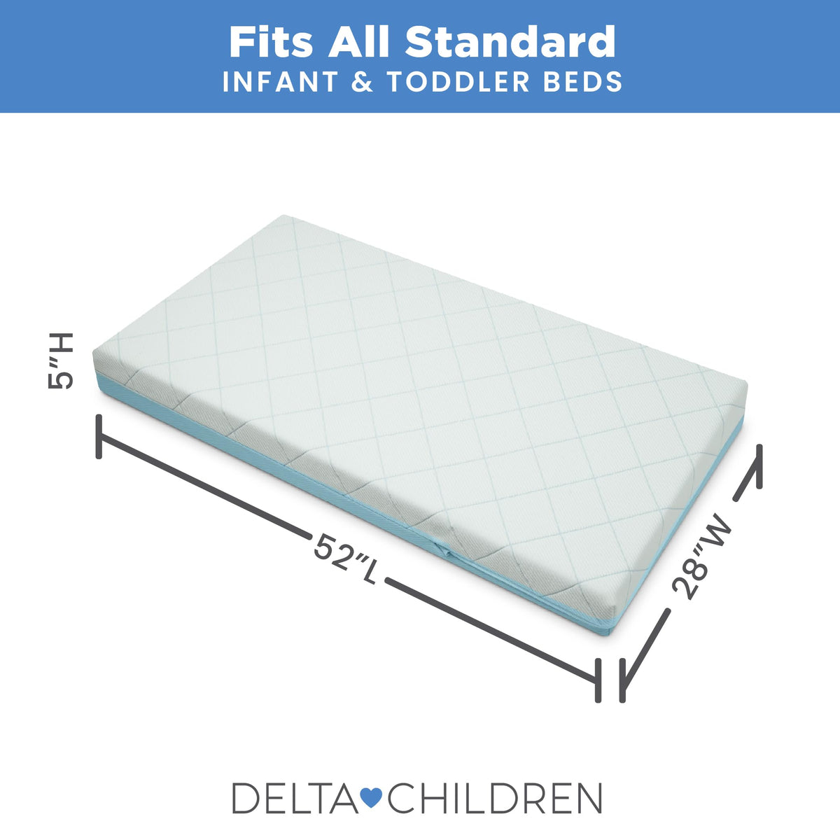 2-Stage Crib and Toddler Mattress with Removable Machine Washable Waterproof Cover R2874