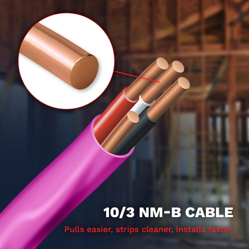 10 Gauge 3 Conductors Copper Electrical Wire 25ft N583