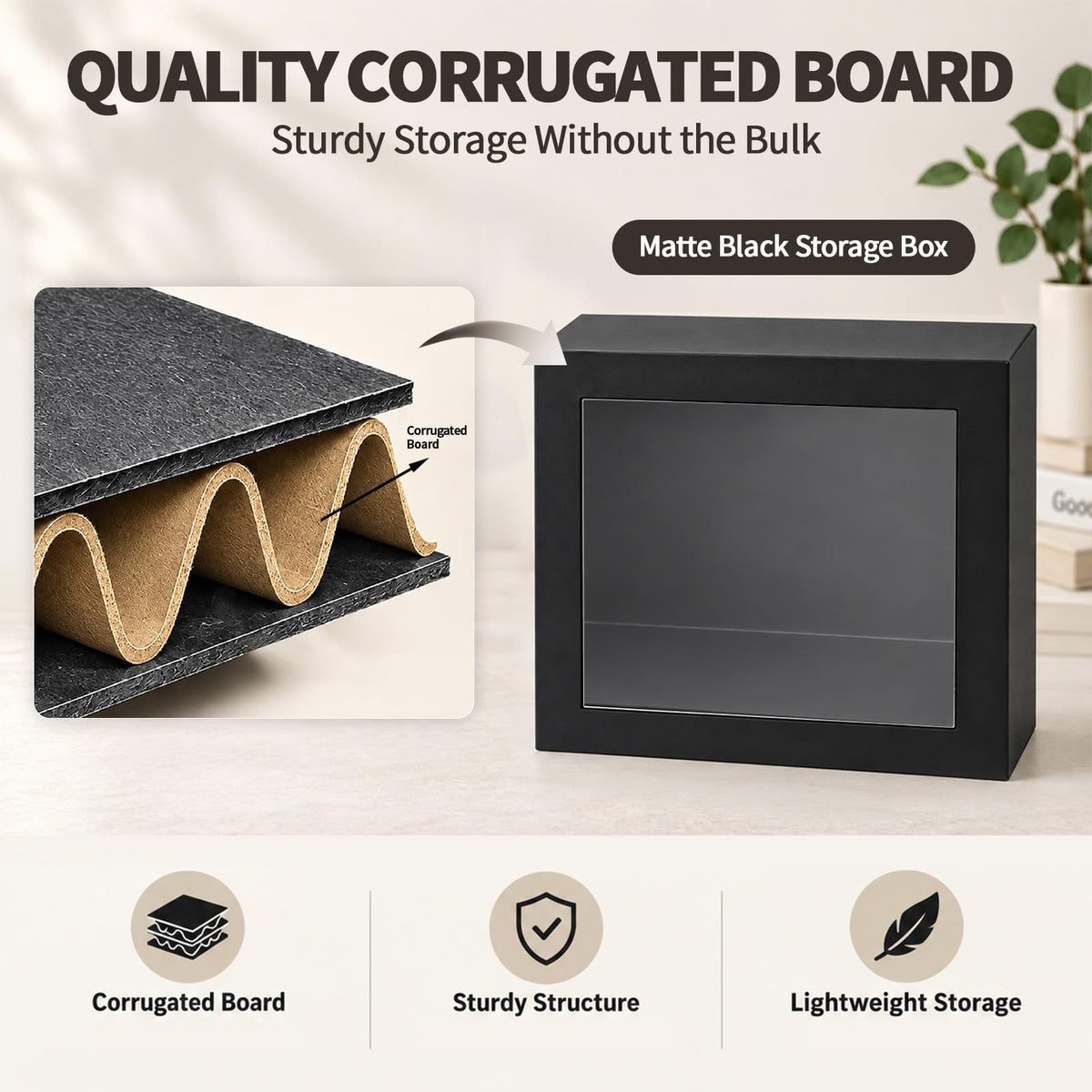 Black Cardboard Magnetic Display Box 4 Pack R516