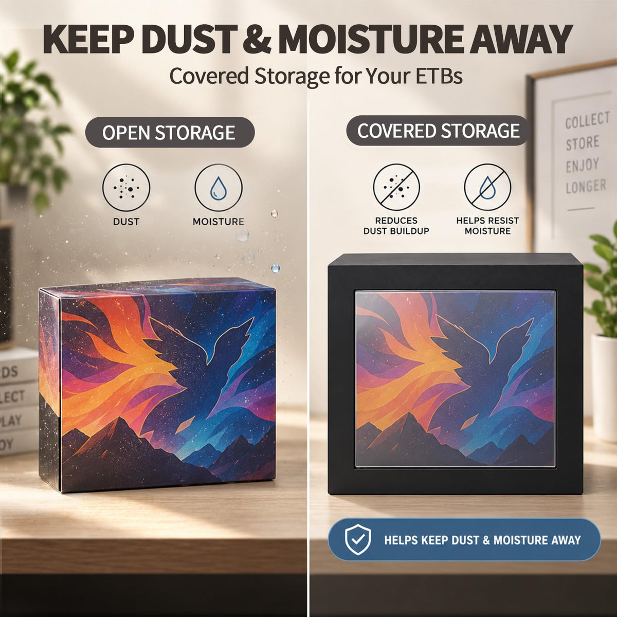 Black Cardboard Magnetic Display Box 4 Pack R516