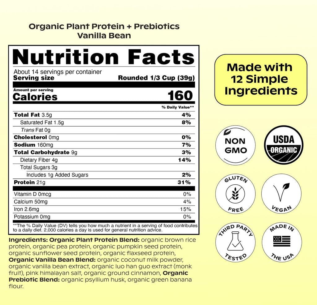 Vanilla Plant Protein 21g 14 Servings M792