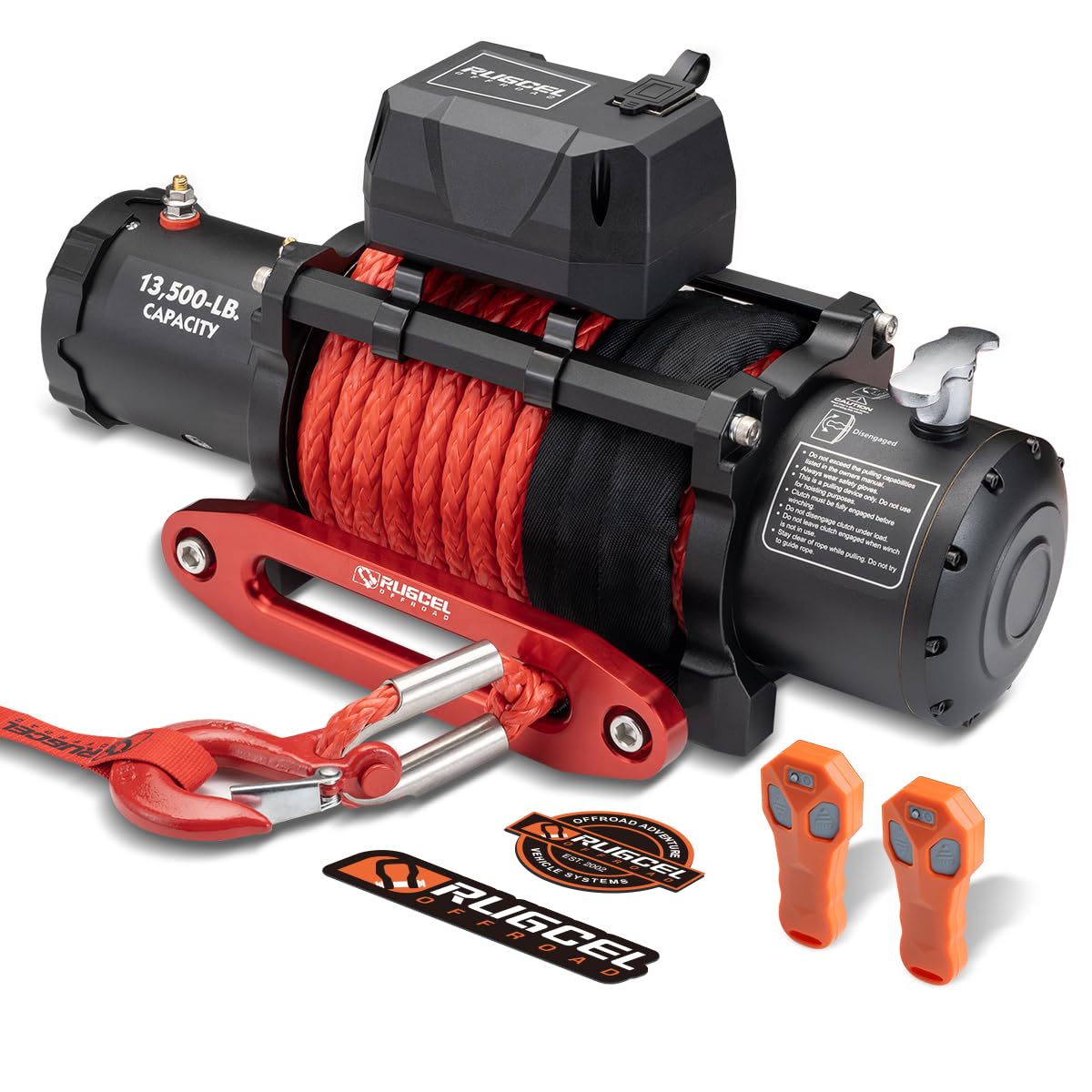 13500lb Waterproof 12V Synthetic Rope Electric Truck Winch I6701
