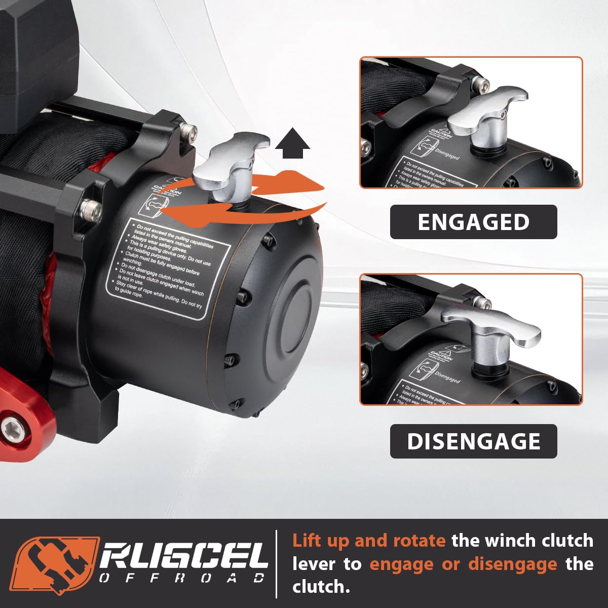 13500lb Waterproof 12V Synthetic Rope Electric Truck Winch I6701