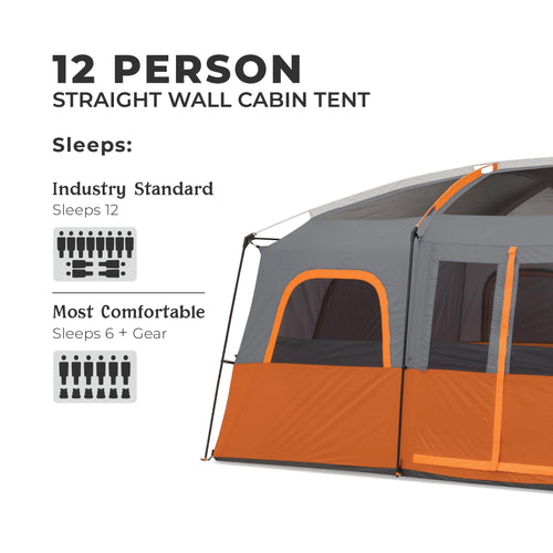 10 Person Multi Room Cabin Tent P19916