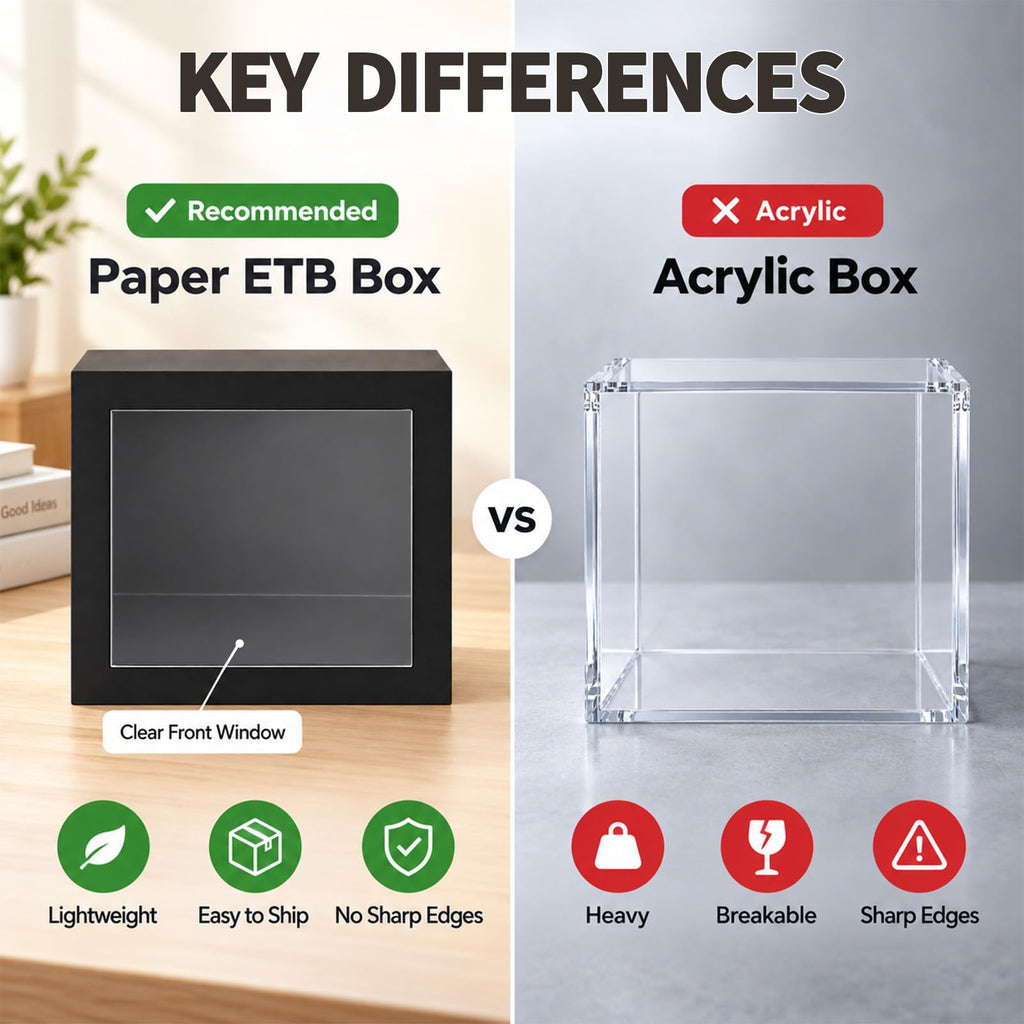 Black Cardboard Magnetic Display Box 4 Pack R516