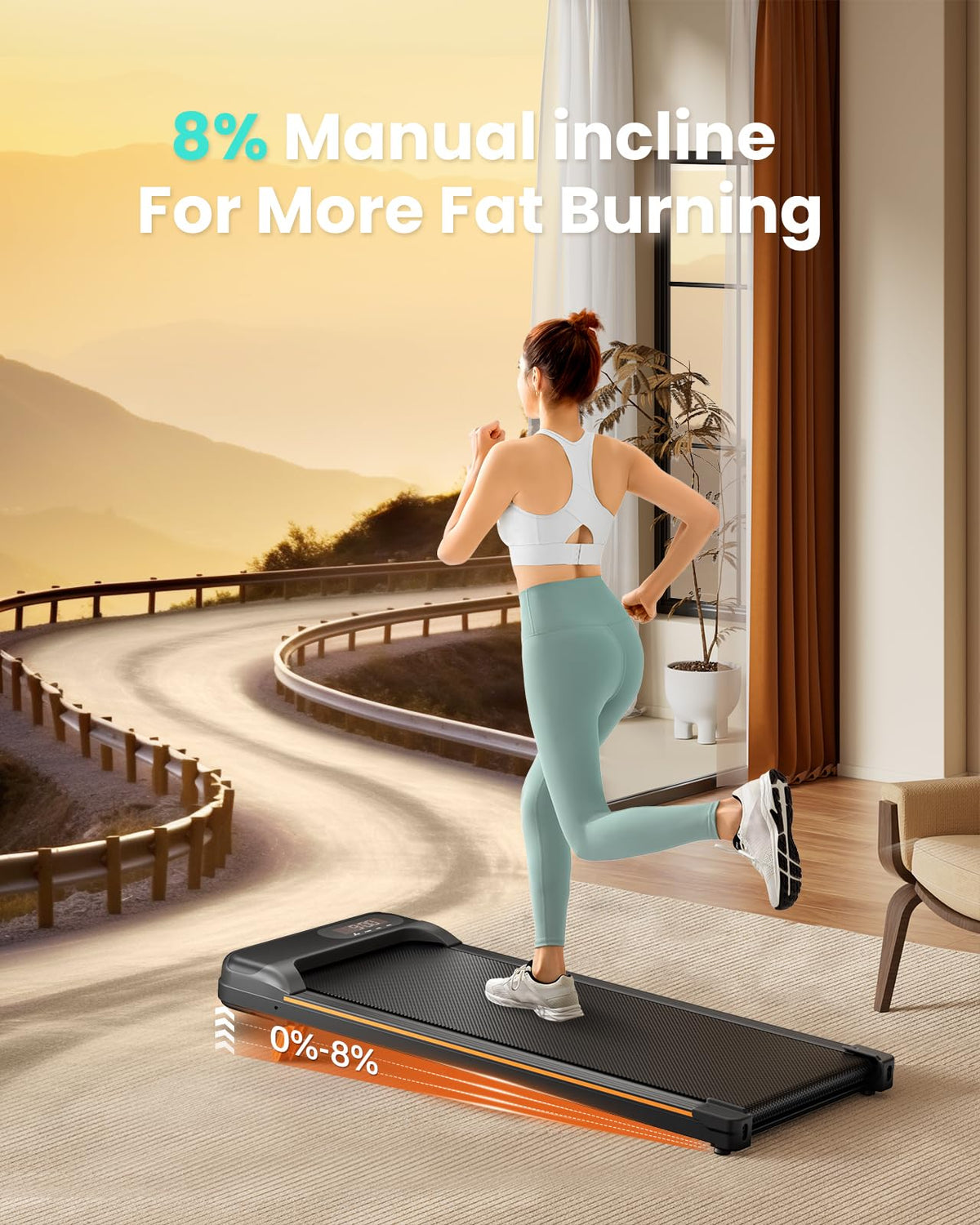 2.5HP Under Desk Treadmill with Incline M137