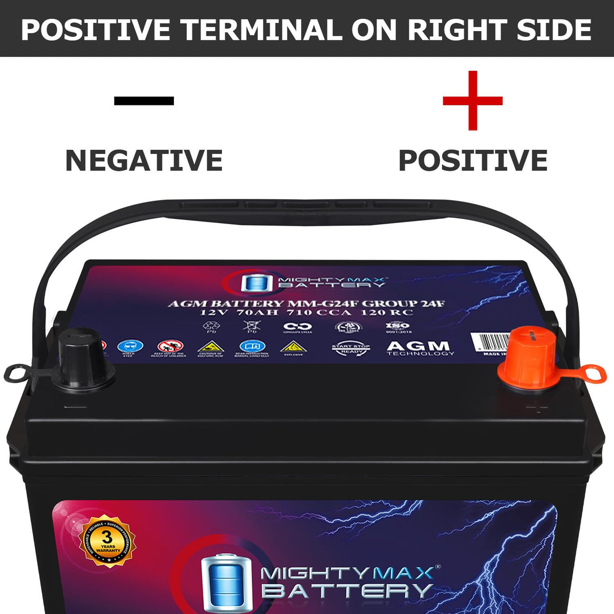 12V 70Ah AGM Replacement Battery V7721