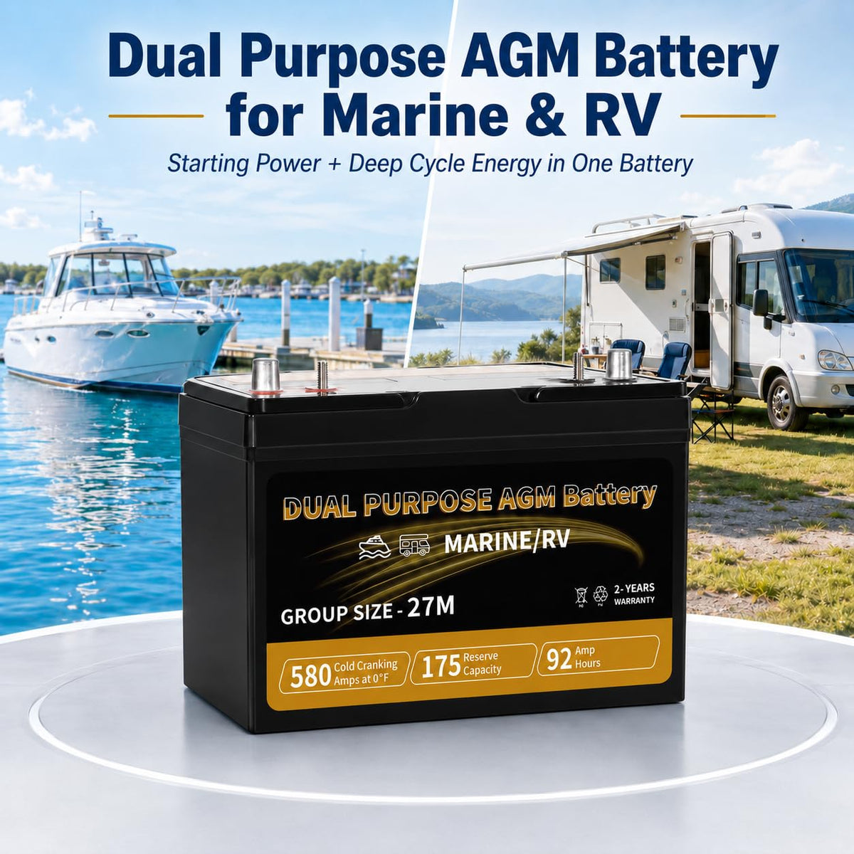 12V 92AH AGM Battery C73365