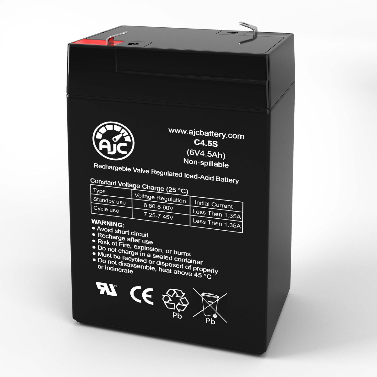 6V 4.5Ah Sealed Lead Acid Battery M355