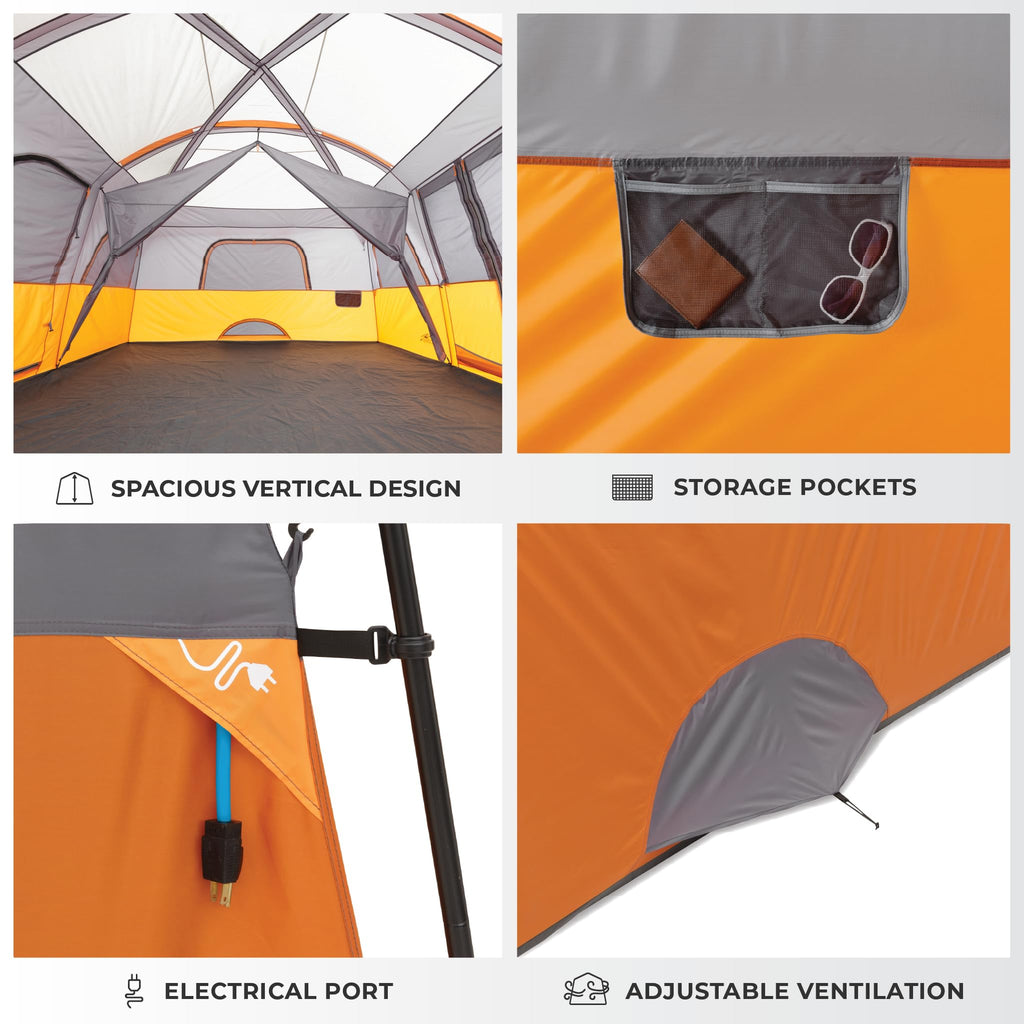 10 Person Multi Room Cabin Tent P19916