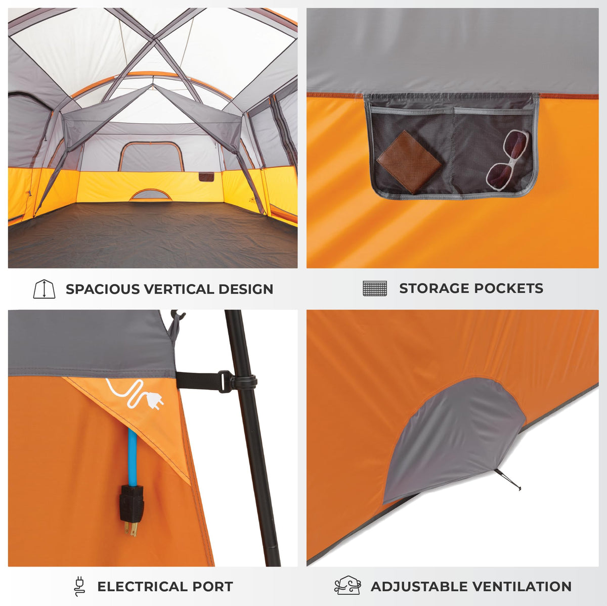 10 Person Multi Room Cabin Tent P19916