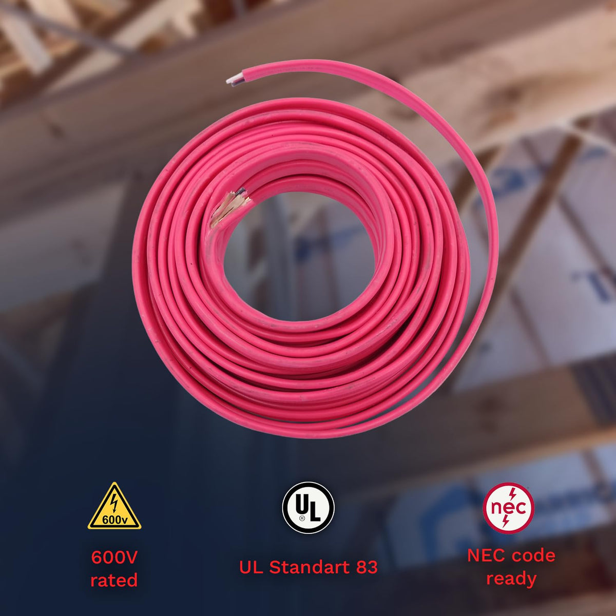 10 Gauge 3 Conductors Copper Electrical Wire 25ft N583