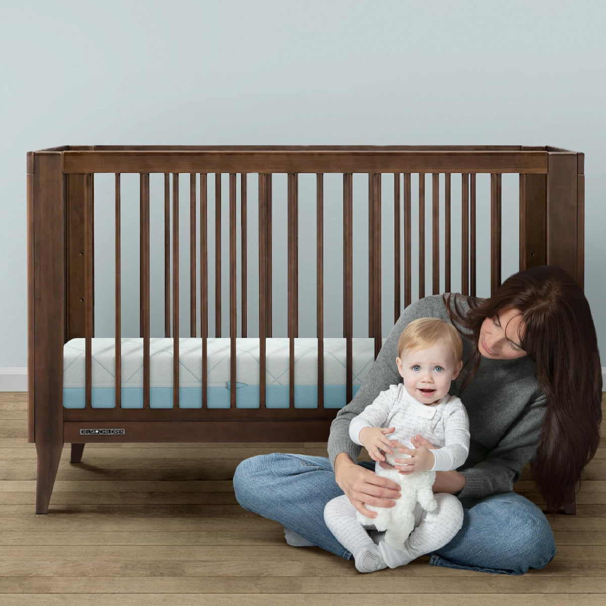 2-Stage Crib and Toddler Mattress with Removable Machine Washable Waterproof Cover R2874