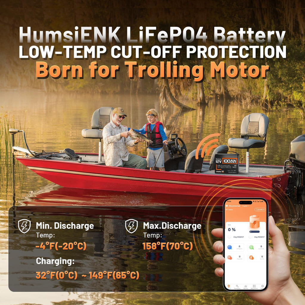 12V 100Ah LiFePO4 Lithium Battery with Bluetooth K24887