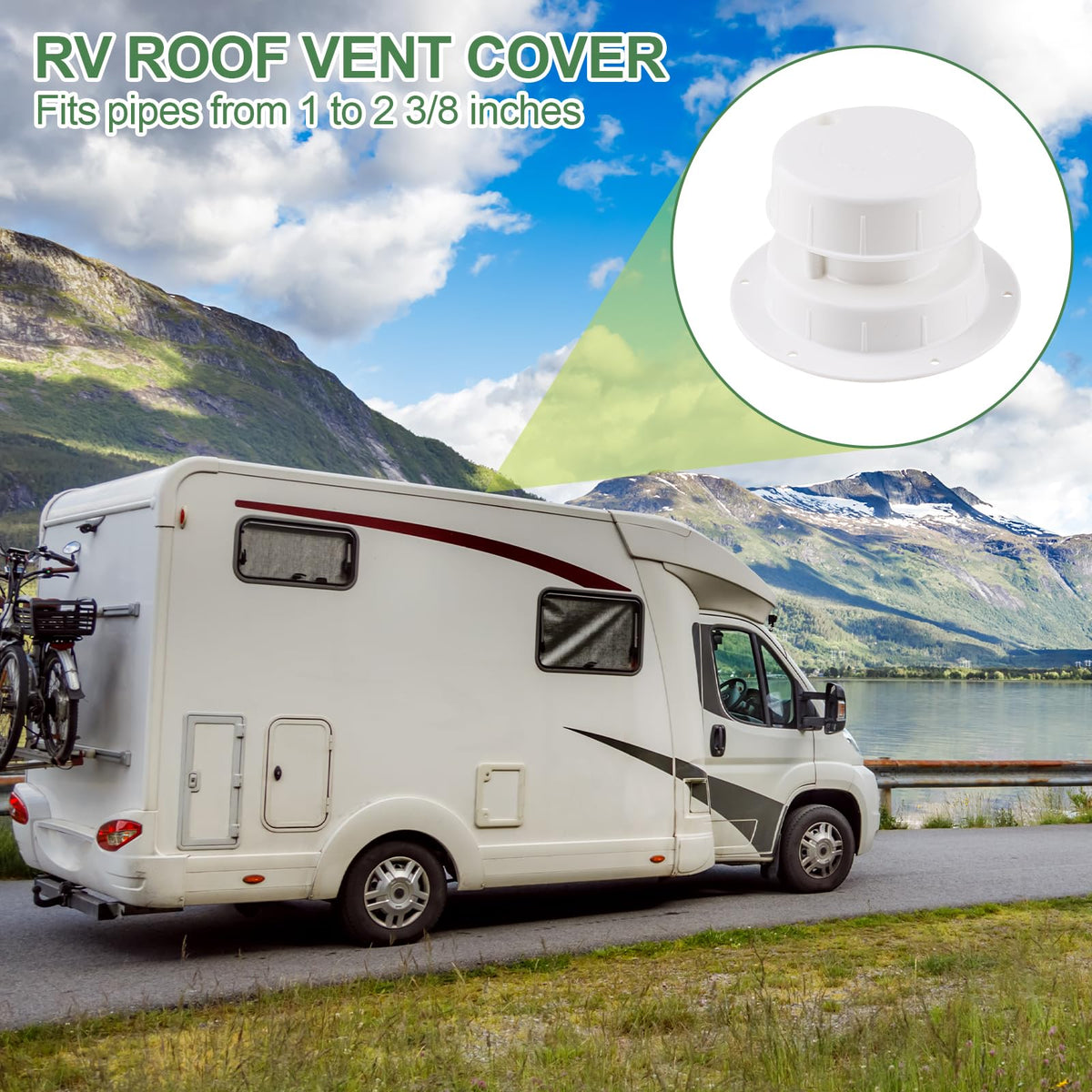 RV Plumbing Vent Covers with Screws, 2 Pack Q585393
