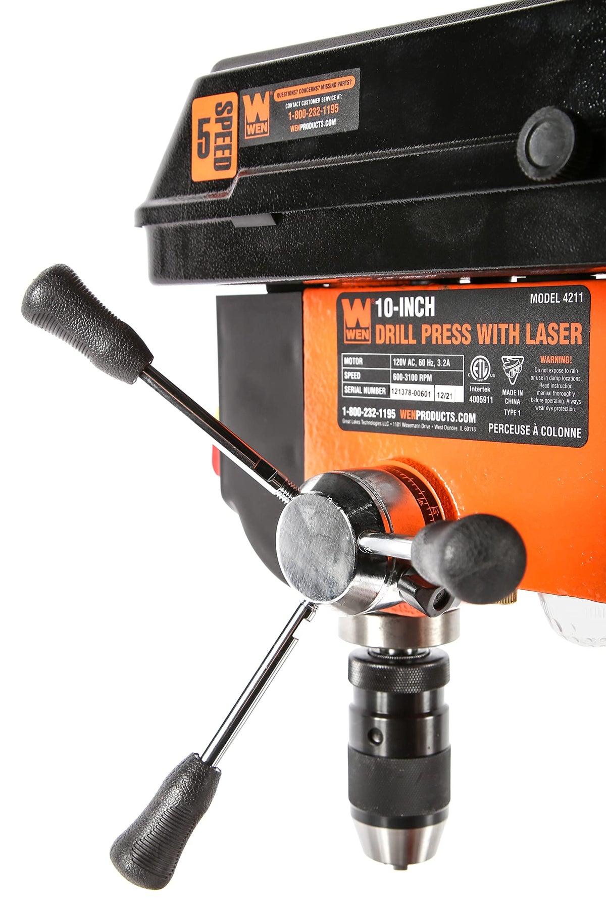 10-Inch 5-Speed Cast Iron Benchtop Drill Press H48444