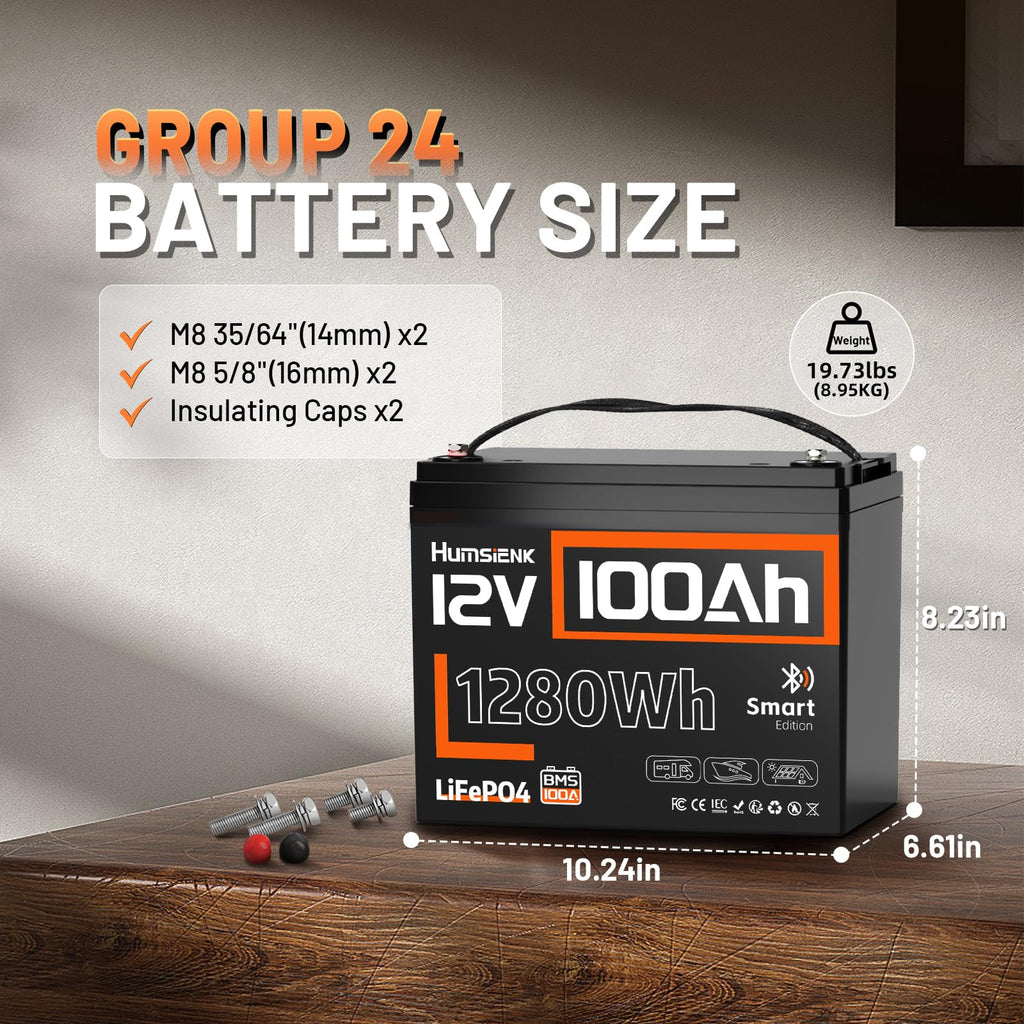 12V 100Ah LiFePO4 Lithium Battery with Bluetooth K24887