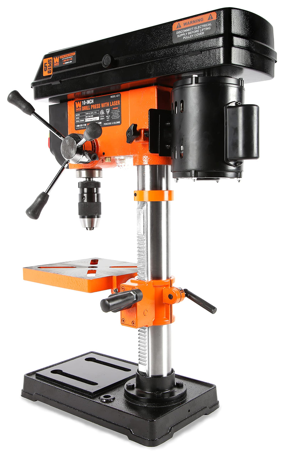 10-Inch 5-Speed Cast Iron Benchtop Drill Press H48444