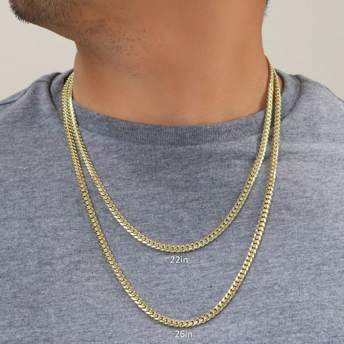 18k Yellow Gold Cuban Link Chain Necklace N64754